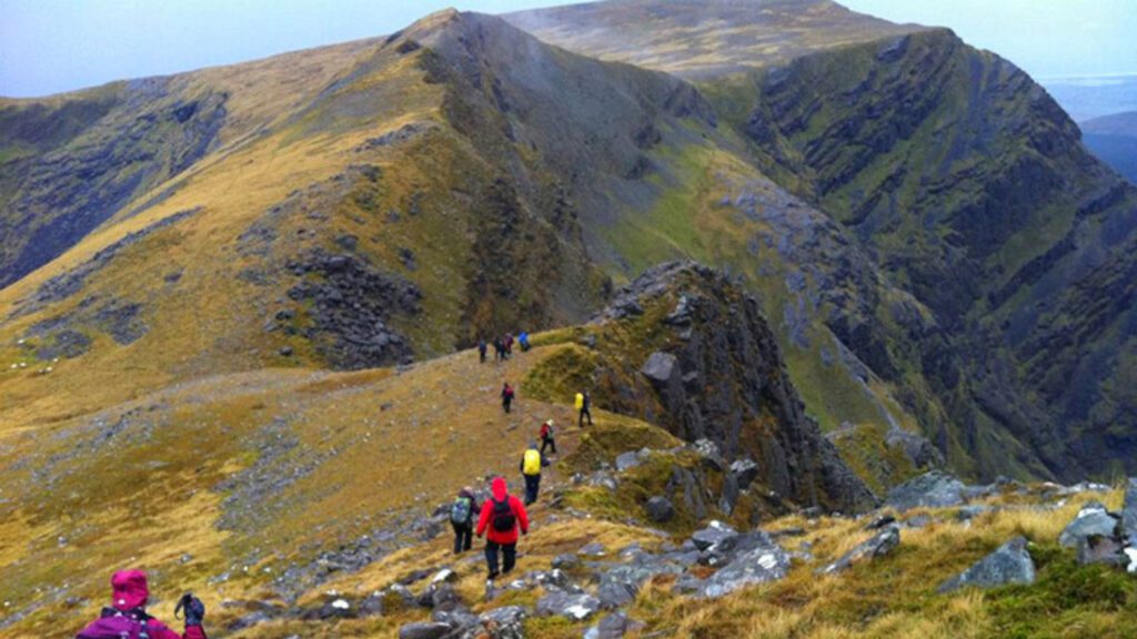 Hill walking the Connemara mountain ranges. Galway. Guided.