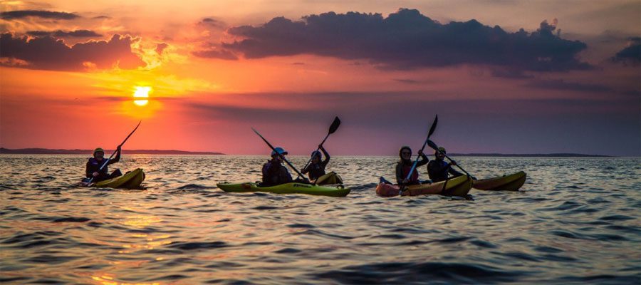 Sunset kayaking in Connemara. Galway. Guided.