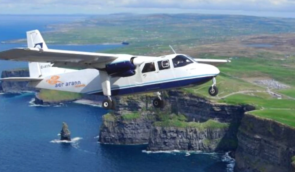 Aer Arann Islands scenic flights over cliffs of Moher-Galway-Clare-Ireland