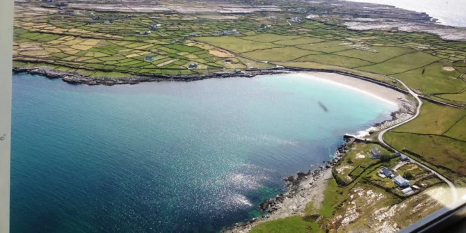 Aran Islands from the air-Galway-Clare-Ireland