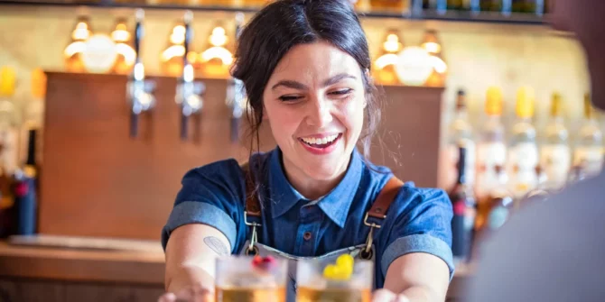 lady serving Irish whiskey tour and tasting galway city Ireland